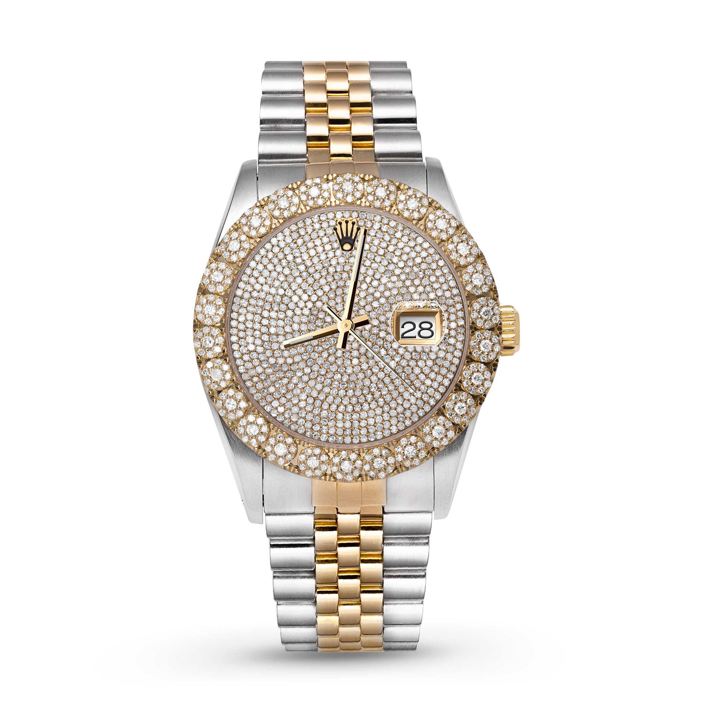 Rolex Datejust Diamond Bezel Watch 36mm Champagne Dial | 3.85ct