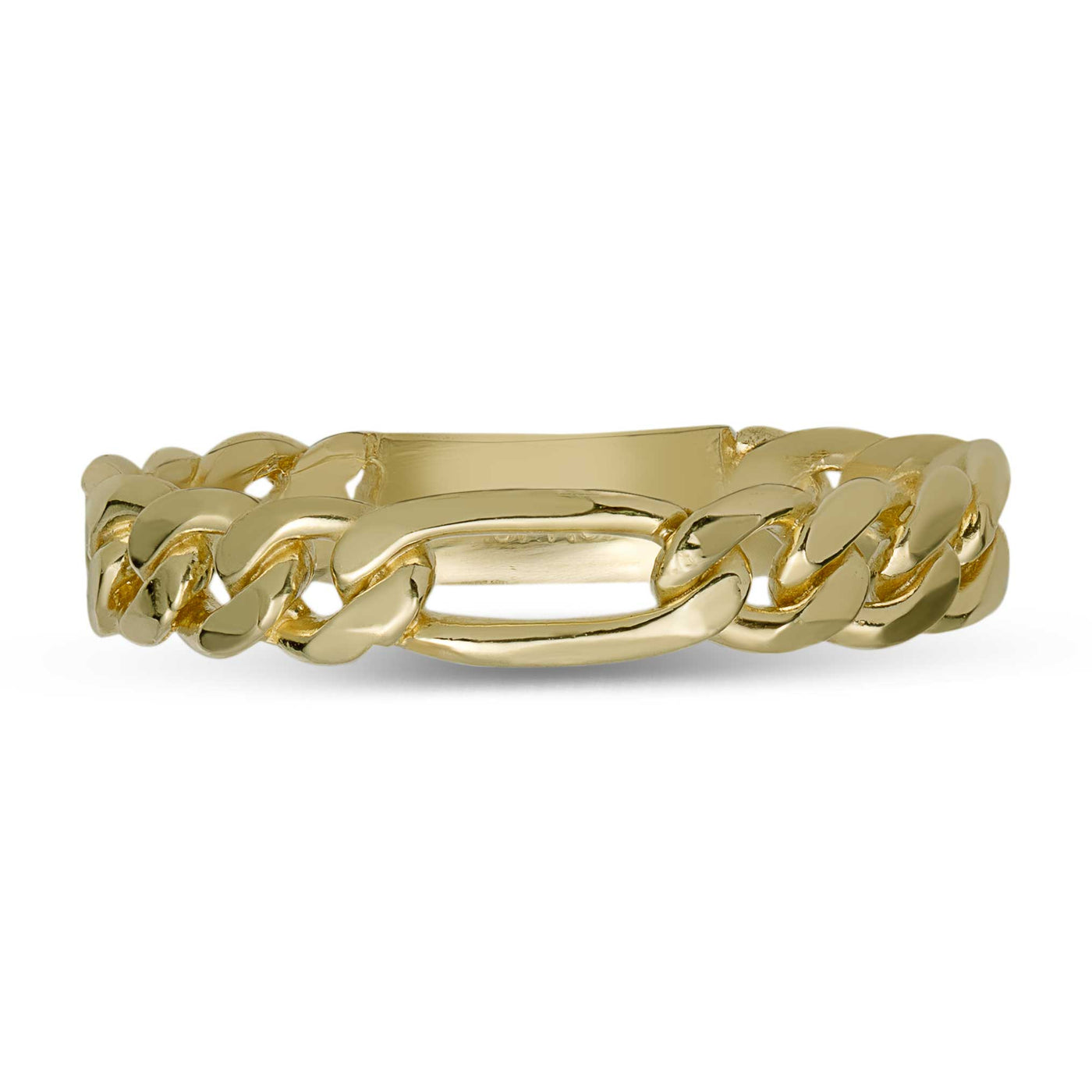Women's Figaro Link Chain Ring 10K Yellow Gold