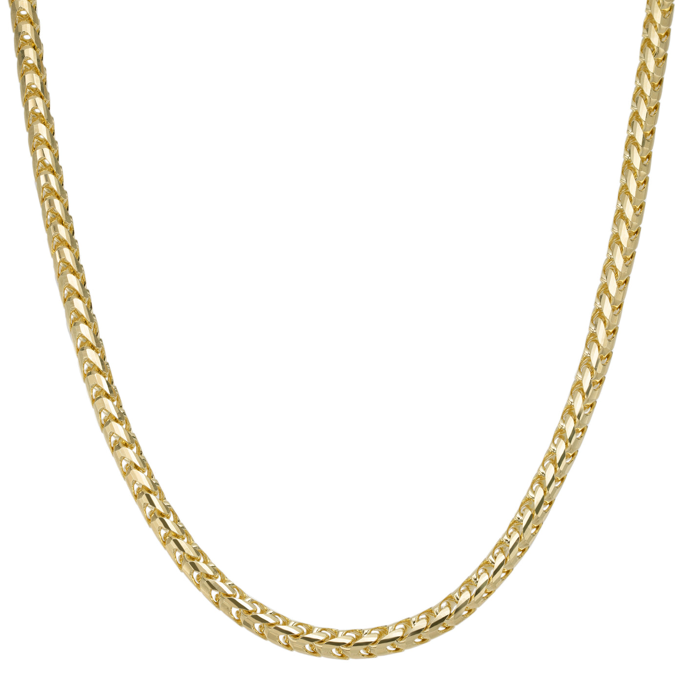 Franco Chain Necklace 14K Yellow Gold - Solid