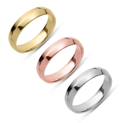 Knife-Edge Comfort Fit Wedding Band Gold - Solid