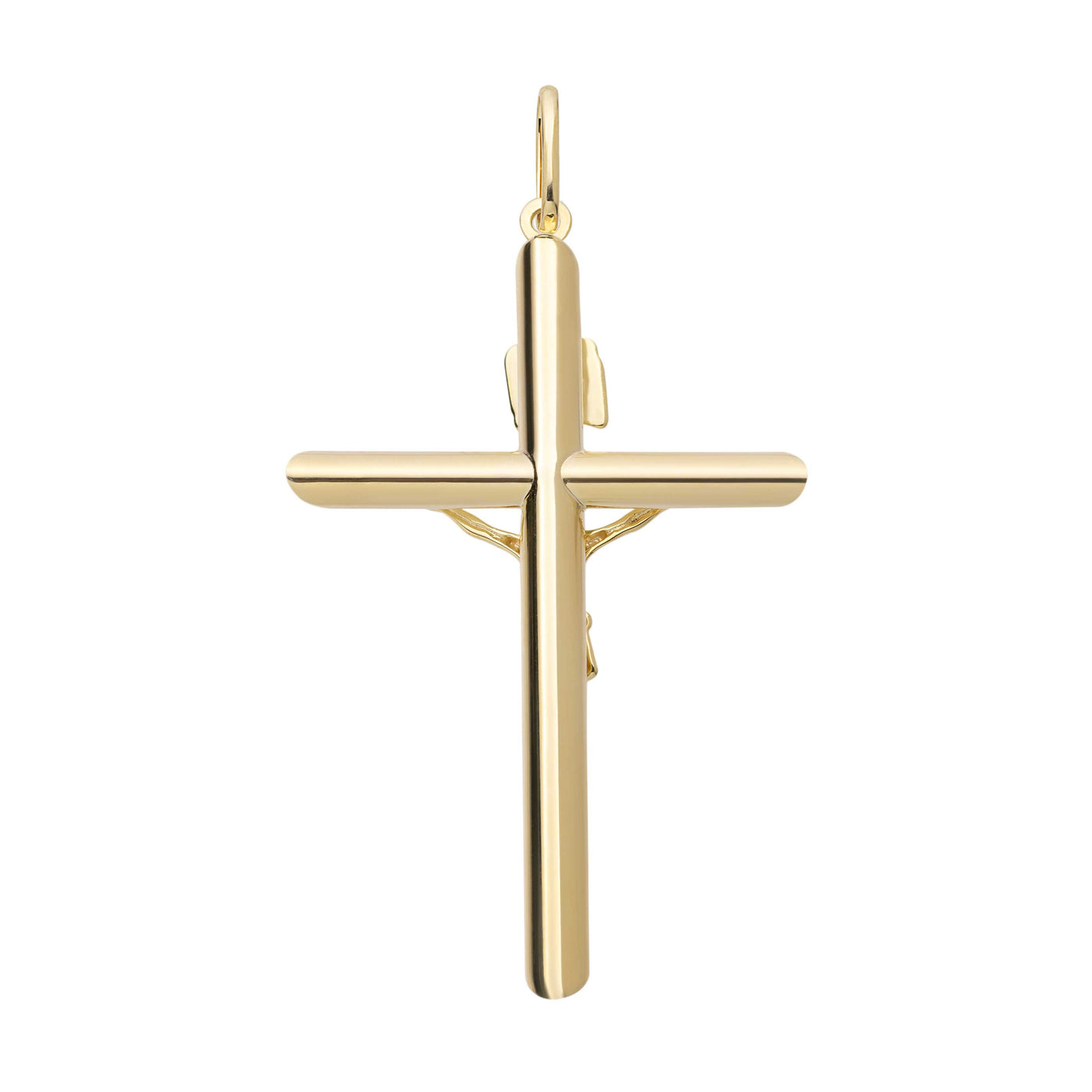 Jesus Crucifix Cross INRI Pendant 10K Yellow Gold All Sizes