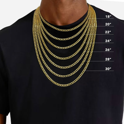 1" Diamond Cut Whale Pendant & Chain Necklace Set 10K Yellow Gold