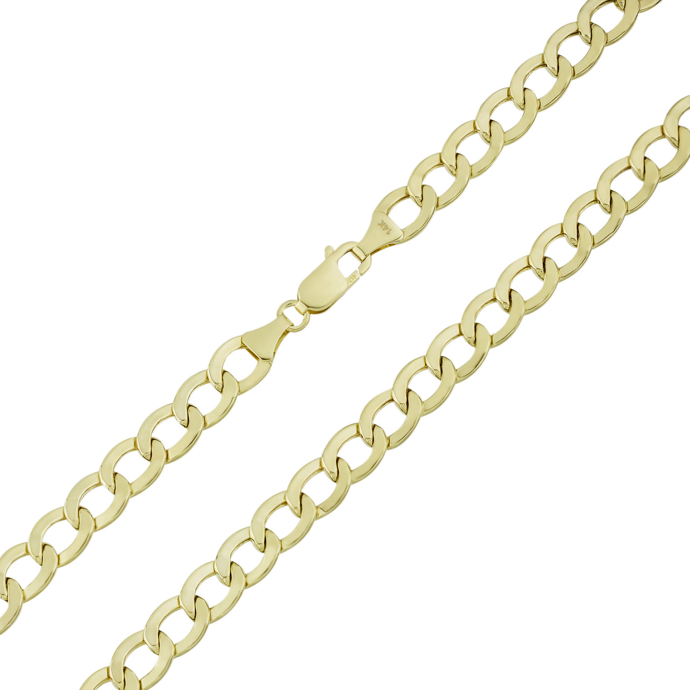 Women's Miami Curb Chain 14K Yellow Gold - Hollow
