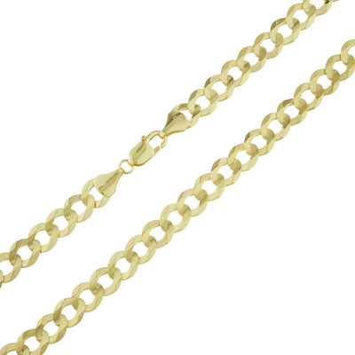 Miami Curb Link Chain Necklace 14K Yellow Gold - Solid