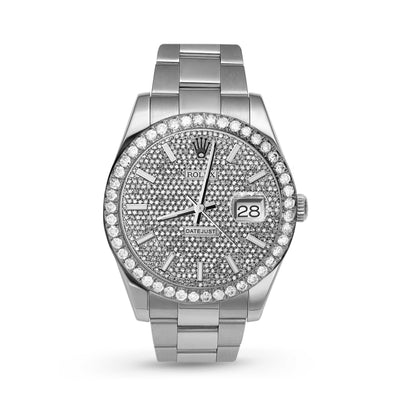 Rolex Datejust Diamond Bezel Watch 41mm Diamond Mother of Pearl Dial | 4.65ct
