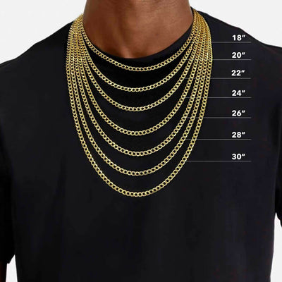 Miami Curb Link Chain Necklace 10K Yellow Gold - Solid