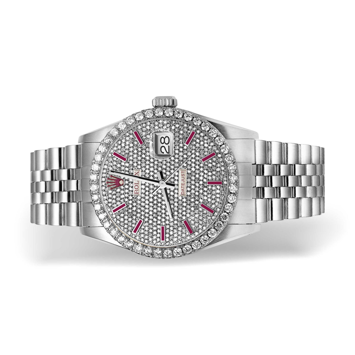 Rolex Datejust Diamond Bezel Watch 36mm Pink Dial | 3.65ct