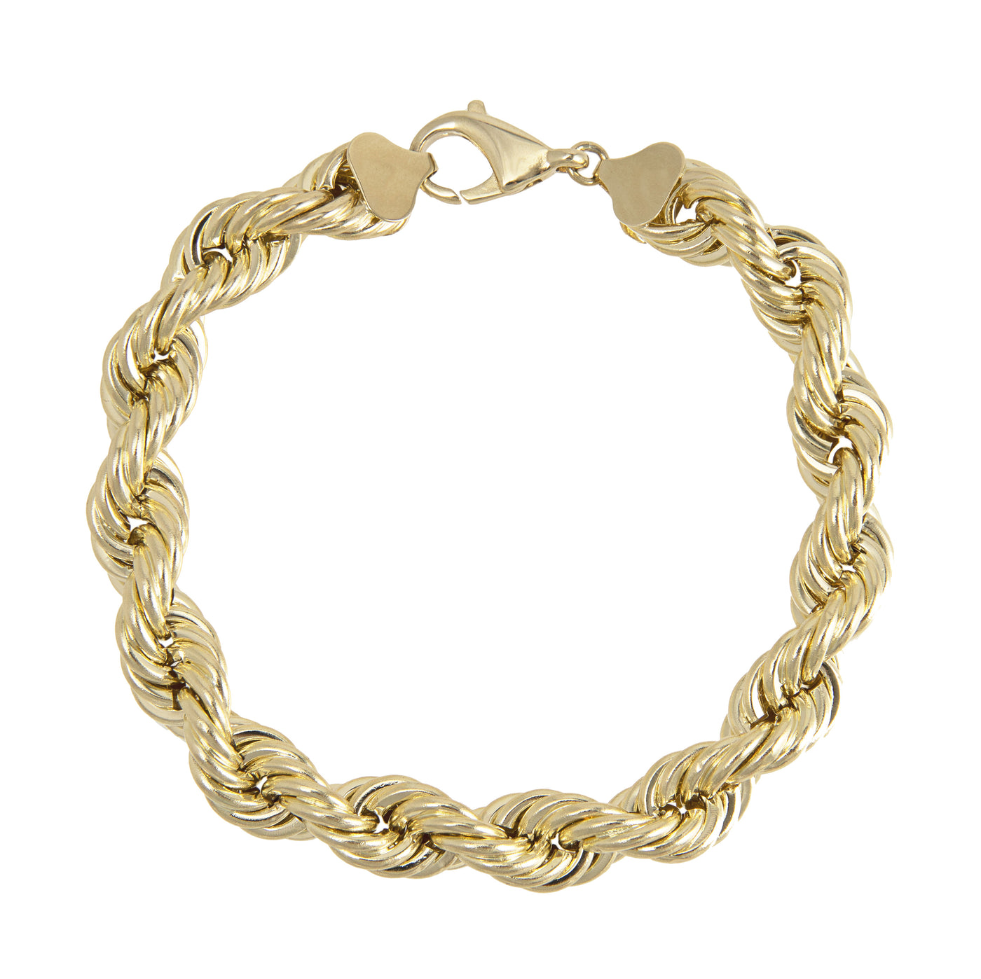 Rope Chain Bracelet 14K Yellow Gold - Hollow