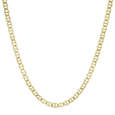 Mariner Link Chain Necklace 10K & 14K Yellow Gold - Solid