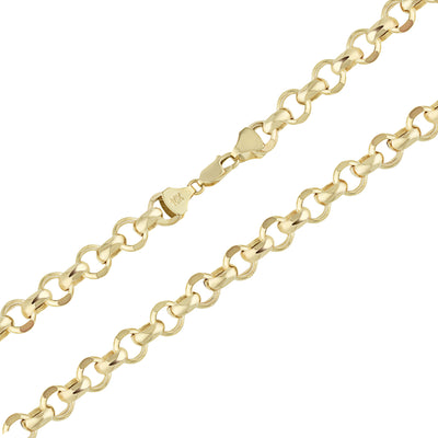 Women's Diamond-Cut Rolo Chain 10K Yellow Gold - Hollow