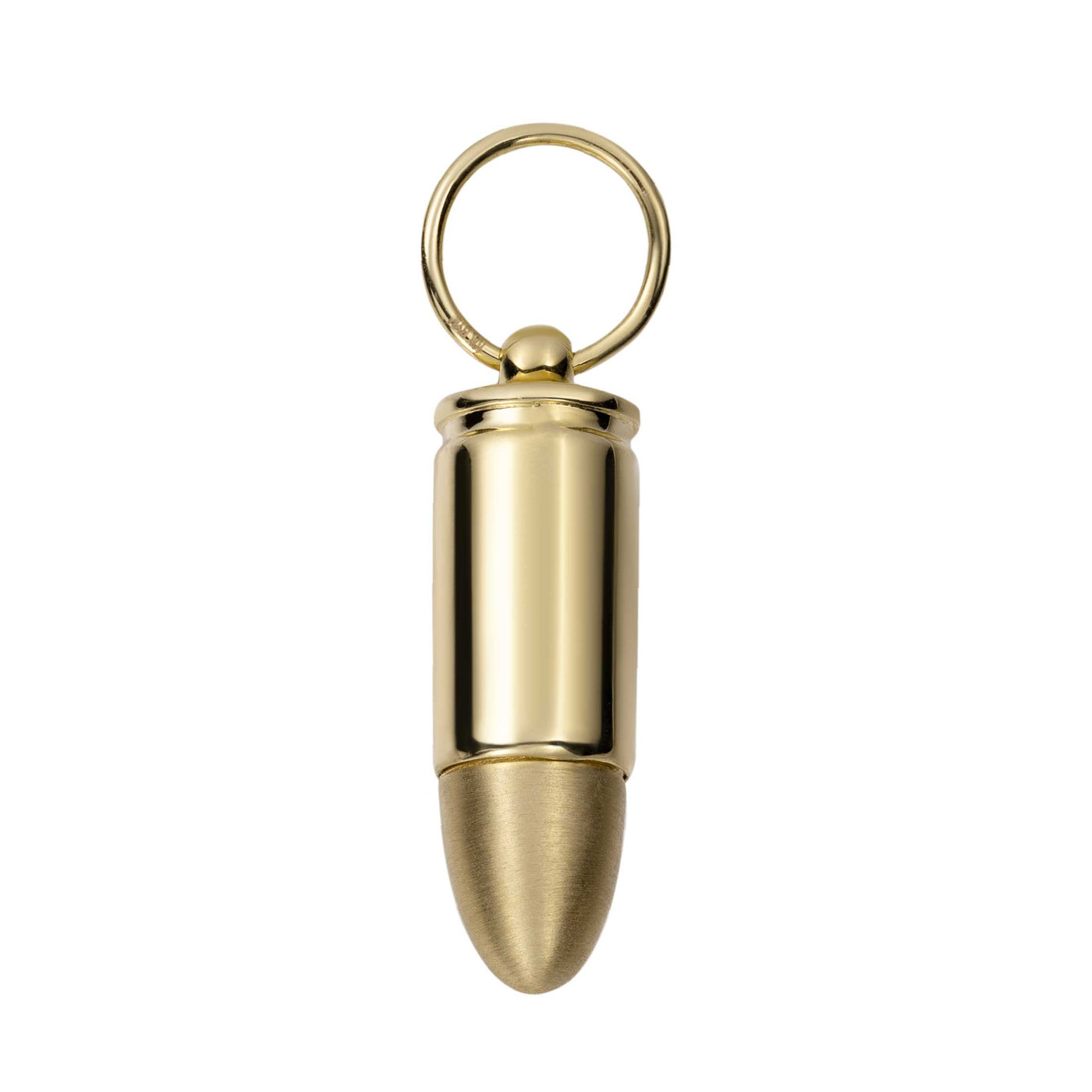1 3/16" Small Magnum Bullet Pendant Solid 10K Yellow Gold
